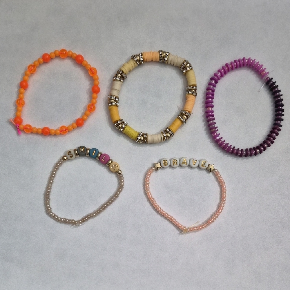 6in Colorful Beaded Bracelet Set